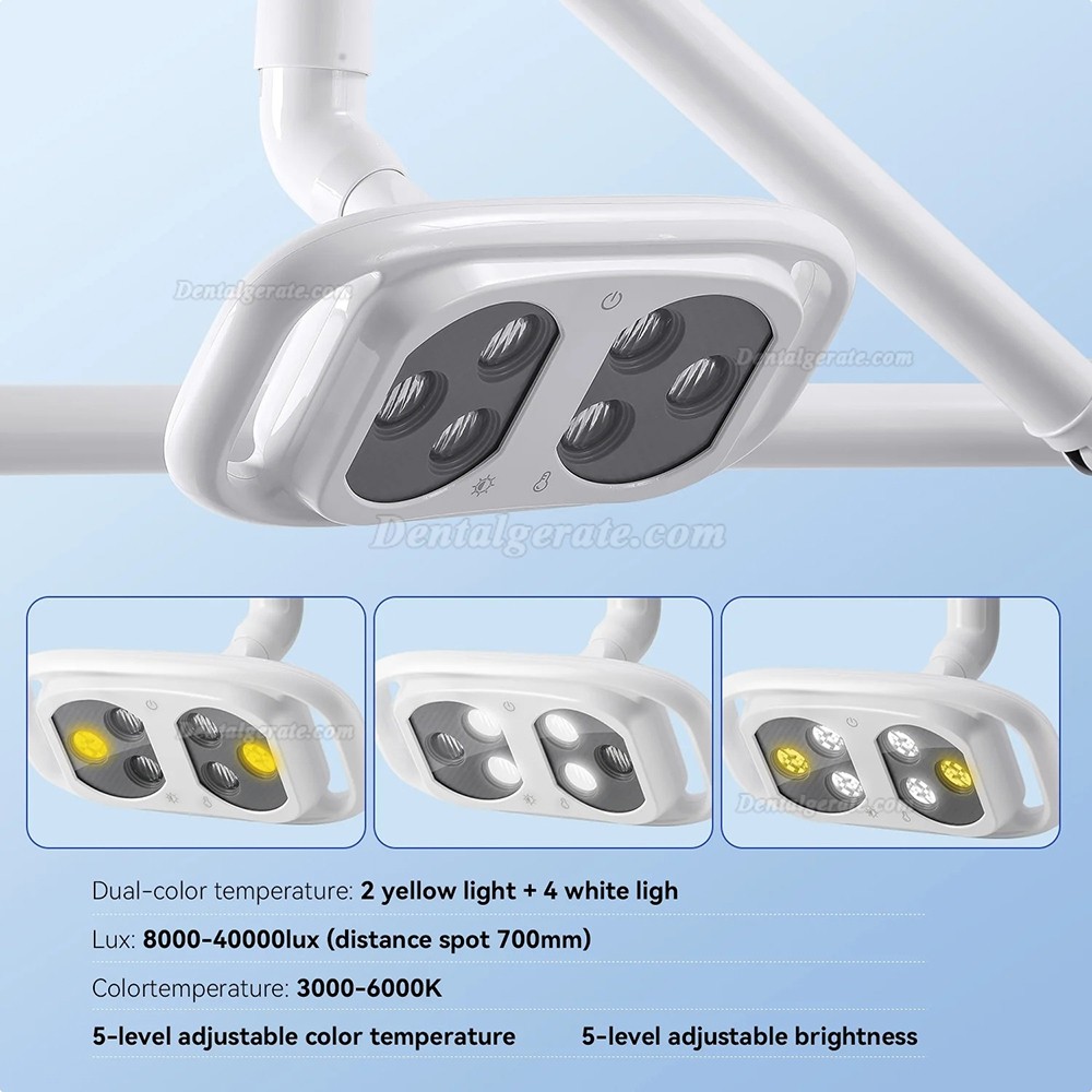 Mobile Dentaleinheit mit Zahnarztlampe, Kompressor, Scaler und Aush&auml;rtungslampe